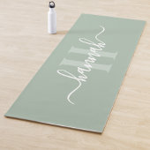 Feminine Large Monogram Script Yogamatte