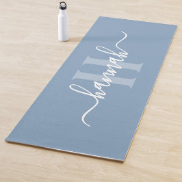 Feminine Large Monogram Script Yogamatte