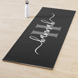 Feminine Large Monogram Script Yogamatte