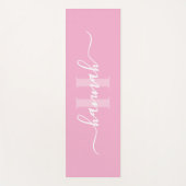 Feminine Large Monogram Script Yogamatte (Vorderseite)