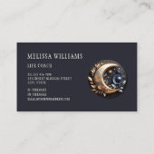 Feminine Life Coach 3D Moon Visitenkarte (Rückseite)