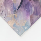 Feminine Lila Blue und Gold Floral Fleecedecke (Ecke)