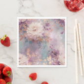 Feminine Lila Blue und Gold Floral Serviette (Beispiel)