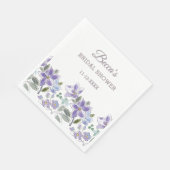 Feminine Lilac Blume Brautparty Serviette (Ecke)