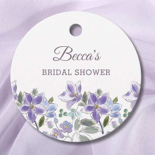 Feminine Lilac Botanisches Brautparty Geschenkanhänger