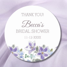 Feminine Lilac Floral Brautparty Vielen Dank
