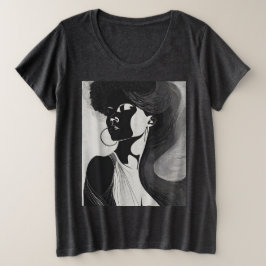 Feminine Line Große Größe T-Shirt