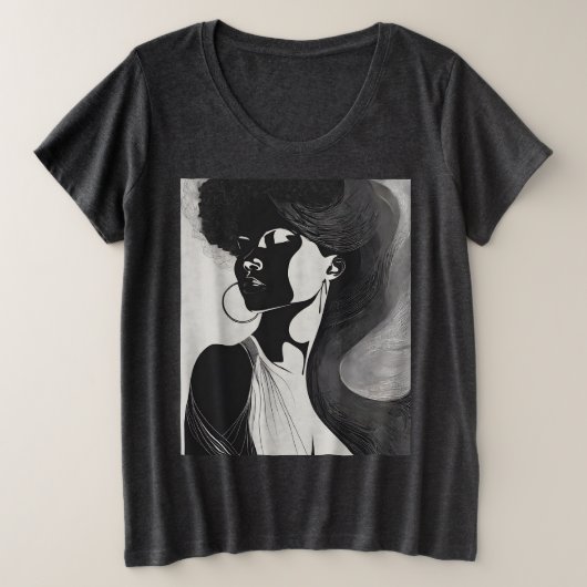 Feminine Line Große Größe T-Shirt (Design vorne)