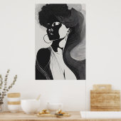 Feminine Line Poster (Küche)