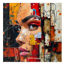 feminine look wall art  acryl wandkunst