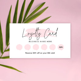 Feminine Loyalty Card Rosa Aquarellfarben Lash Prä Treuekarte