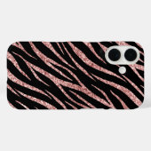Feminine Luxury Black Rose Gold Klasse Zebra Print Case-Mate iPhone Hülle (Rückseite (Horizontal))