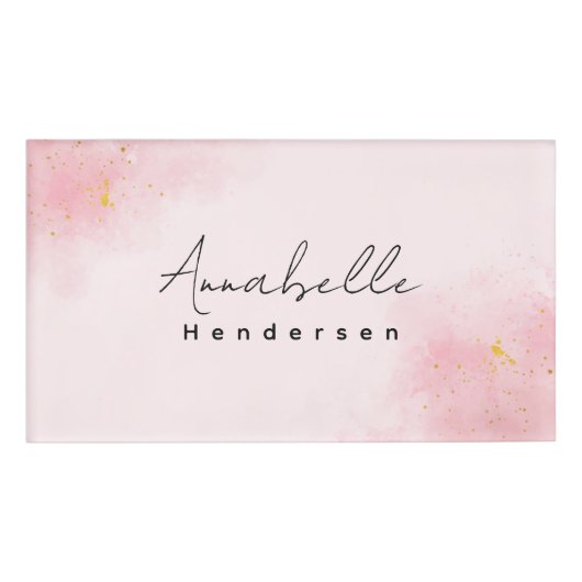 Feminine Minimal Name Tag Namenschild (Vorderseite)