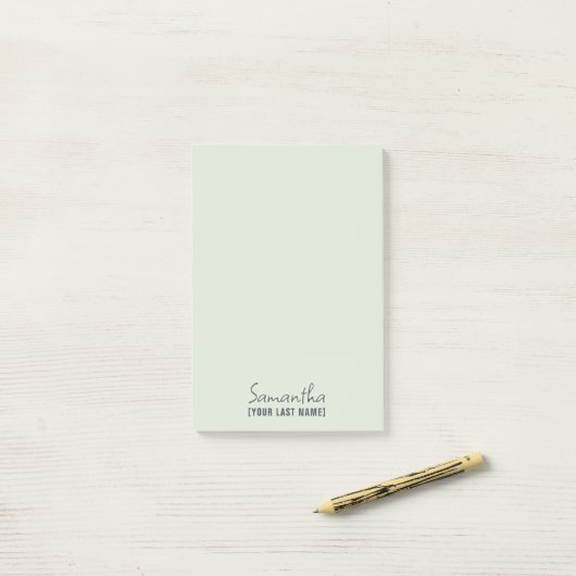 Feminine Minimalist Notepad | Dusty Sage Post-it Klebezettel (Auf Schreibtisch)