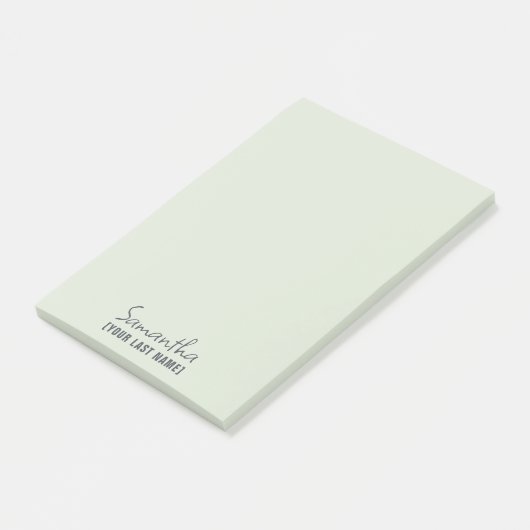 Feminine Minimalist Notepad | Dusty Sage Post-it Klebezettel (angewinkelt)