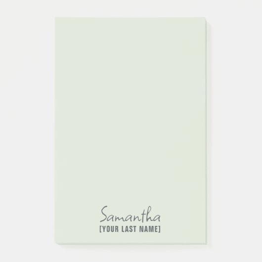 Feminine Minimalist Notepad | Dusty Sage Post-it Klebezettel (Vorderseite)