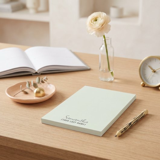Feminine Minimalist Notepad | Dusty Sage Post-it Klebezettel