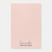 Feminine Minimalist Notepad | Rose Beige Post-it Klebezettel (Vorderseite)