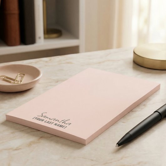 Feminine Minimalist Notepad | Rose Beige Post-it Klebezettel