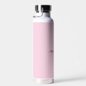 Feminine Minimalistisch Modern Pink Script Individ Trinkflasche (Rechts)