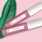 Feminine Modern Blush Pink Lipstick Lip Balsam Tub Etiketten