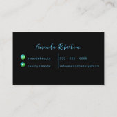 Feminine Modern Glam Artistic Beautician Visitenkarte (Rückseite)