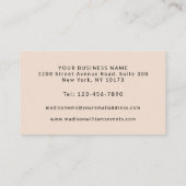 Feminine Moderne Minimalistische Streifenmuster Visitenkarte (Rückseite)