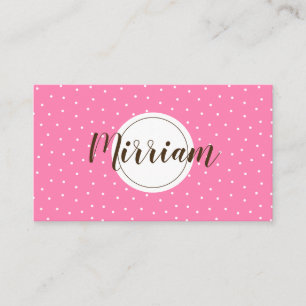 Feminine moderne professionelle rosa und braune visitenkarte