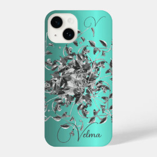 Feminine Monogram Elegant Script Vines Samsung & iPhone 14 Hülle