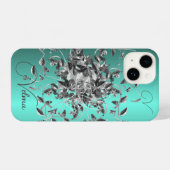 Feminine Monogram Elegant Script Vines Samsung & iPhone Hülle (Rückseite (Horizontal))