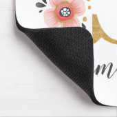 Feminine Monogram, Initial Pink Gold Letter S Mousepad (Ecke)