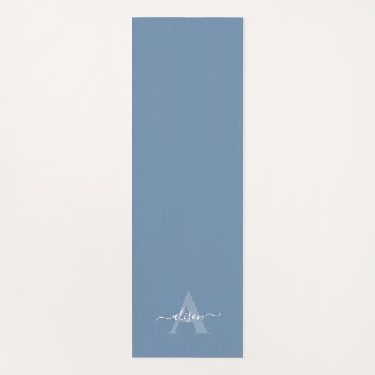 Feminine Monogram Script Calligraphy Yogamatte (Vorderseite)