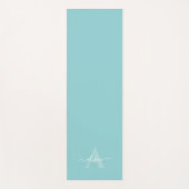 Feminine Monogram Script Calligraphy Yogamatte (Vorderseite)