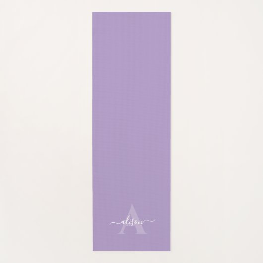 Feminine Monogram Script Calligraphy Yogamatte (Vorderseite)