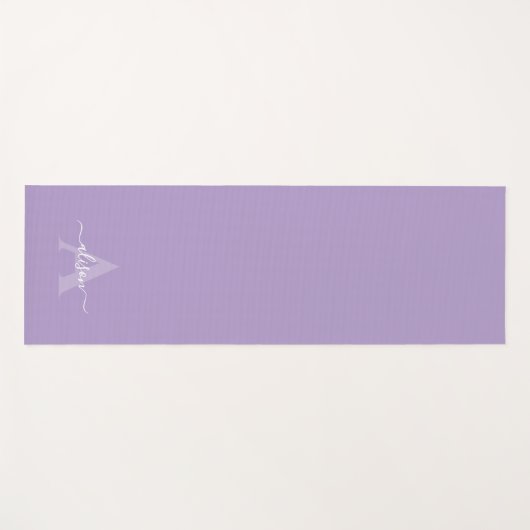 Feminine Monogram Script Calligraphy Yogamatte (Vorderseite (Horizontal))