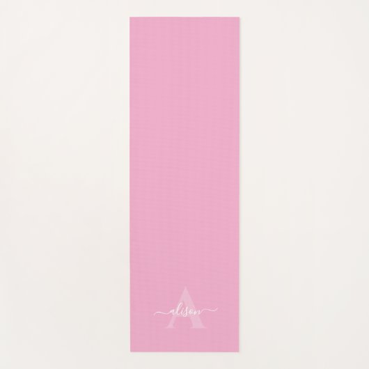 Feminine Monogram Script Calligraphy Yogamatte (Vorderseite)