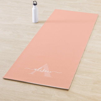 Feminine Monogramm-Schrift-Calligraphie Yogamatte