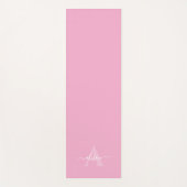 Feminine Monogramm-Schrift-Calligraphie Yogamatte (Vorderseite)