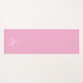 Feminine Monogramm-Schrift-Calligraphie Yogamatte (Vorderseite (Horizontal))