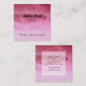 Feminine Ombre Pink Raspberry Business Card Quadratische Visitenkarte (Vorne/Hinten)