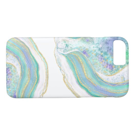 Feminine Pastel Agate Pattern Case-Mate iPhone Hülle (Rückseite (Horizontal))