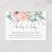 Feminine Pastel Pink Books for Baby Enclosure Card Visitenkarte (Vorderseite)
