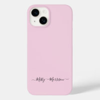 Feminine Pastel Pink mit Script-Individuelle Name
