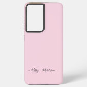 Feminine Pastel Pink mit Script-Individuelle Name Samsung Galaxy Hülle (Rückseite)