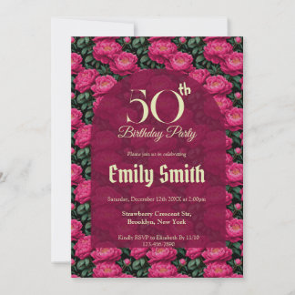 Feminine Peonies Themed Nature-Inspired Parties Einladung