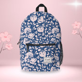 Feminine Pink Abstrakte Blumenschrift Bedruckter Rucksack
