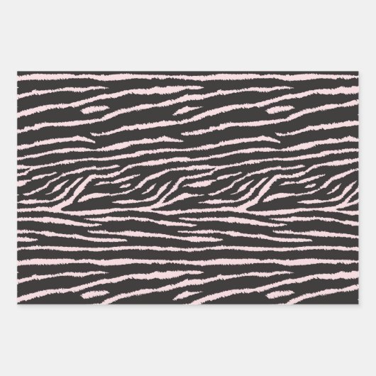 Feminine Pink Animal Print Geschenkpapier Set (Vorderseite 3)