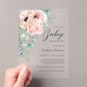 Feminine Pink Aquarell BläsernBaby Dusche Acryleinladungen (Insitu (Handheld))