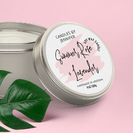 Feminine Pink Ästhetik Moderne Produktverpackung Runder Aufkleber