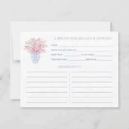 Feminine Pink Blue Ginger Jars Duschkabine Rezeptk Einladung